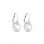 Swarovski Bella V Pierced Earrings, White, Rhodium Plating 5292855