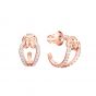 Swarovski Lifelong Half Hoop Earrings, Rose