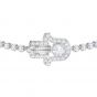 Swarovski Subtle Hamsa Hand Bracelet, Rhodium