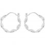 Swarovski Angelic Hoop Pierced Earrings, White, Rhodium Plating 5418269
