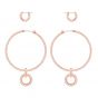 Swarovski Stone Pierced Earring Set, Pink, Rose Gold Plating 5426004