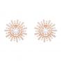 Swarovski Sunshine Clip Earrings - White - Rose Gold Plated 5464833