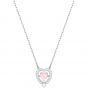 Swarovski Sparkling Dance Heart Necklace, Pink, Rhodium Plating 5465284