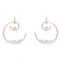 Swarovski North Hoop Earrings, White, Rose Gold Plating 5493391