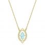 Swarovski Sparkling Dance Necklace, Blue, Gold Plating 5497474