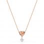 Swarovski Lifelong Heart Pendant Necklace - Rose Gold Plated - 5516542
