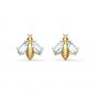 Swarovski Eternal Flower Bee Pierced Earrings - Gold-tone Plating - 5518143