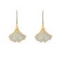 Swarovski Stunning Ginkgo Pierced Earrings - Gold-tone Plating - 5518176