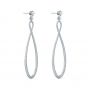 Swarovski Infinity Pierced Hoop Earrings - White - Rhodium Plated 5518878