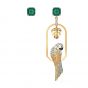 Swarovski Tropical Parrot Pierced Earrings - Gold-tone Plating - 5519255
