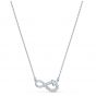 Swarovski Infinity Necklace - White - Rhodium Plated  5520576