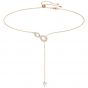 Swarovski Infinity Y Necklace - Rose-Gold Plating - 5521346