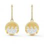 Swarovski Gold-Tone Shine Wave Pierced Earrings 5524202