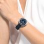 Swarovski Crystalline Glam Watch Blue Stainless Steel Leather Strap 5537961