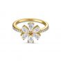 Swarovski Botanical Flower Ring - Gold-tone Plating - 5542531 5542530  5535798