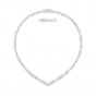 Swarovski Tennis Deluxe Mixed V Necklace - White with Rhodium Plating 5556917