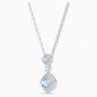 Swarovski Angelic Necklace - Blue with Rhodium Plating 5559381