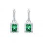 Swarovski Angelic Rectangular Pierced Earrings - Green 5559834