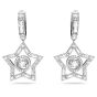 Swarovski Stella Star Hoop Earrings - White with Rhodium Plating 5617767