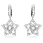 Swarovski Stella Star Hoop Earrings - White with Rhodium Plating 5617767