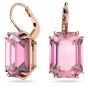 Swarovski Millenia Octagon Earrings - Pink with Rose Gold Plating 5619502
