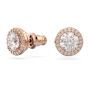 Swarovski Constella Stud Earrings - White with Rose Gold Plating