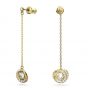 Swarovski Generation Long Chain Earrings - White with Gold Plating 5636514