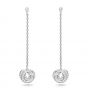 Swarovski Generation Long Chain Earrings - White with Rhodium Plating 5636515