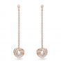 Swarovski Generation Long Chain Earrings - White with Rose Gold Plating 5636516