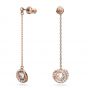 Swarovski Generation Long Chain Earrings - White with Rose Gold Plating 5636516