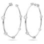 Swarovski Constella Hoop Earrings - White with Rhodium Plating 5638698