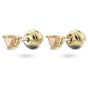 Swarovski Stilla Stud Earrings - Trilliant Cut Orange Gold Tone Plated 5639116