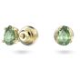 Swarovski Stilla Stud Earrings - Pear Cut Green Gold Tone Plated 5639120