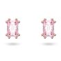 Swarovski Stilla Stud Earrings Cushion Cut Pink Rose Gold Tone Plated 5639136