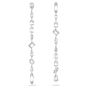 Swarovski Gema Long Drop Earrings - Rhodium Plated with White Zirconia 5639328