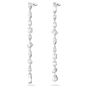 Swarovski Gema Long Drop Earrings - Rhodium Plated with White Zirconia 5639328