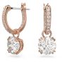 Swarovski Constella Drop Earrings - White with Rose Gold Plating 5639975