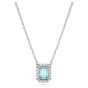 Swarovski Millenia Octagon Cut Pendant - Blue with Rhodium Plating 5640289