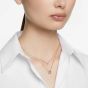 Swarovski Millenia Octagon Double Necklace - Purple Rose Gold Tone Plated 5640558