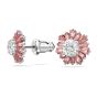 Swarovski Sunshine Stud Earrings - Pink with Rhodium Plating 5642962