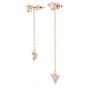 Swarovski Ortyx Drop Earrings Triangle Cut - White Rose Gold Tone Plated 5643729
