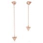 Swarovski Ortyx Drop Earrings Triangle Cut - White Rose Gold Tone Plated 5643729