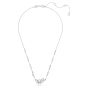 Swarovski Gema Flower Necklace - White with Rhodium Plating 5644683