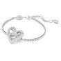 Swarovski Matrix Mixed Cuts Heart Bracelet - White with Rhodium Plating 5648299