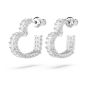 Swarovski Matrix Small Heart Hoop Earrings - White with Rhodium Plating 5653170