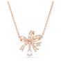 Swarovski Volta Small Bow Necklace - White with Rose Gold Plating 5656741