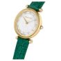 Swarovski Crystalline Wonder Watch - Green and Gold Tone with Leather Strap 5656893