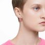 Swarovski Matrix Baguette Hoop Earrings - Pink with Rose Gold Tone Plating 5657726