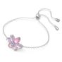 Swarovski Gema Flower Bracelet - Pink with Rhodium Plating 5658396