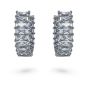 Swarovski Matrix Baguette Cut Hoop Earrings - Grey with Ruthenium Plating 5658650
